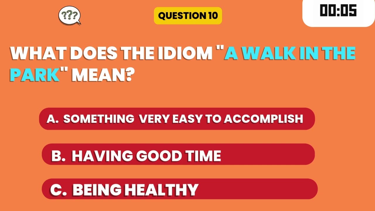 Can you pass this 10 seconds IDIOMS QUIZ CHALLENGE! 90% CANNOT!   @englishlearningandreasoning