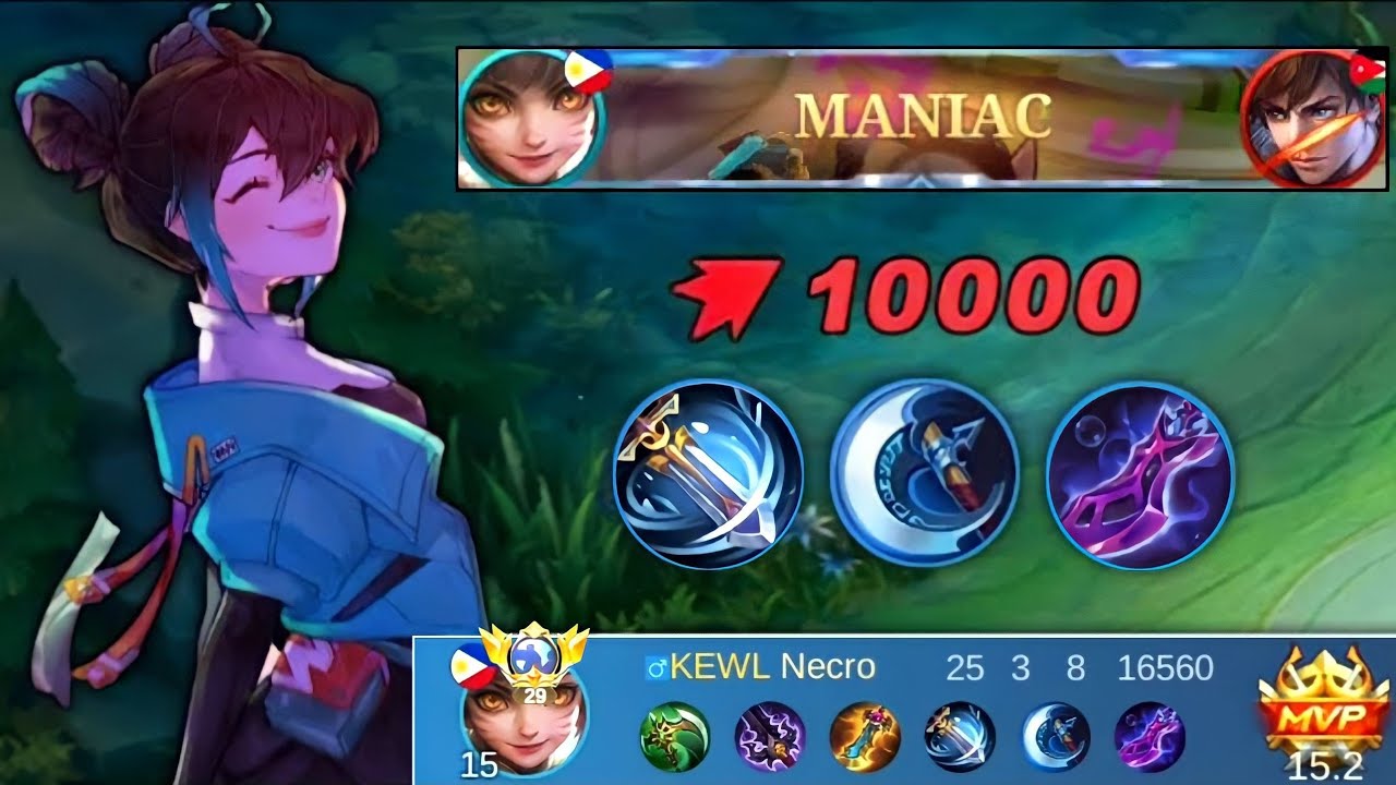 25 KILLS + MANIAC!! WANWAN CRAZY CRITICAL DAMAGE🔥 | BUILD TOP 1 GLOBAL WANWAN - MLBB