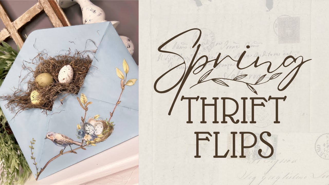 Spring thrift flips 2023 - Let's hangout and upcycle these thrift finds into beautiful Spring decor