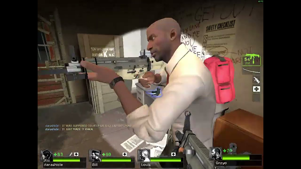 GRZYO IS BACK ON LEFT 4 DEAD 2 WITH EPIC GAMER EARBUDS & HE DOMINATES AND CARRIES BOTS & @mgvp!!
