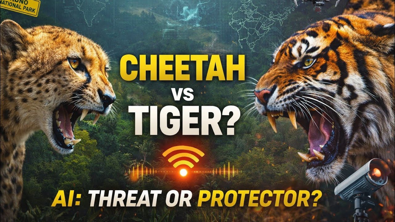 Kuno National Park: Cheetah vs Tiger | AI Threat or Protector? Night Drive Near Rajaji Tiger Reserve