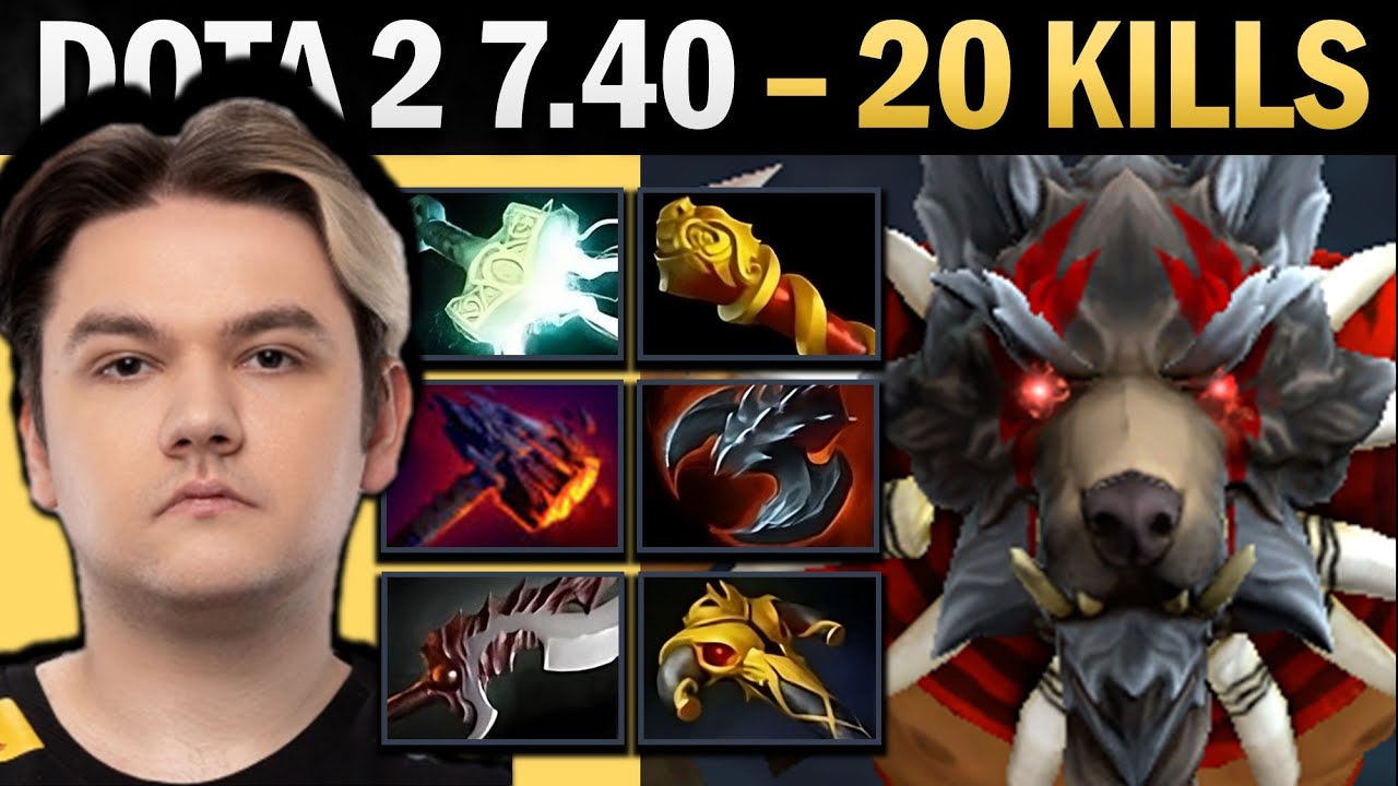 Bloodseeker Pro Carry with Mjolnir and 20 Kills - Dota 7.41