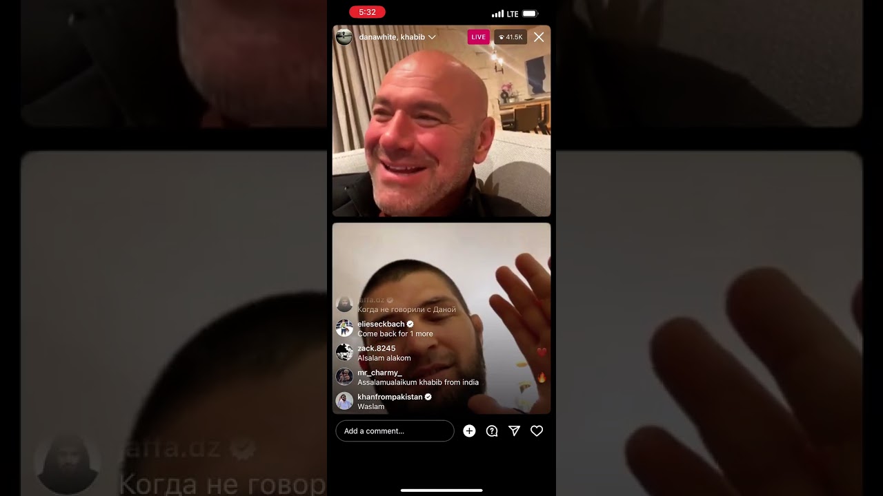 DANA WHITE LIVE WITH KHABIB Reveals they&rsquo;re doing a documentary on him