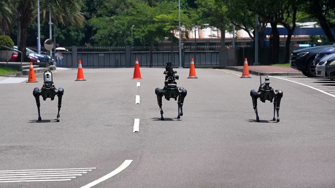 NCSIST unveils military robot dogs in Taipei