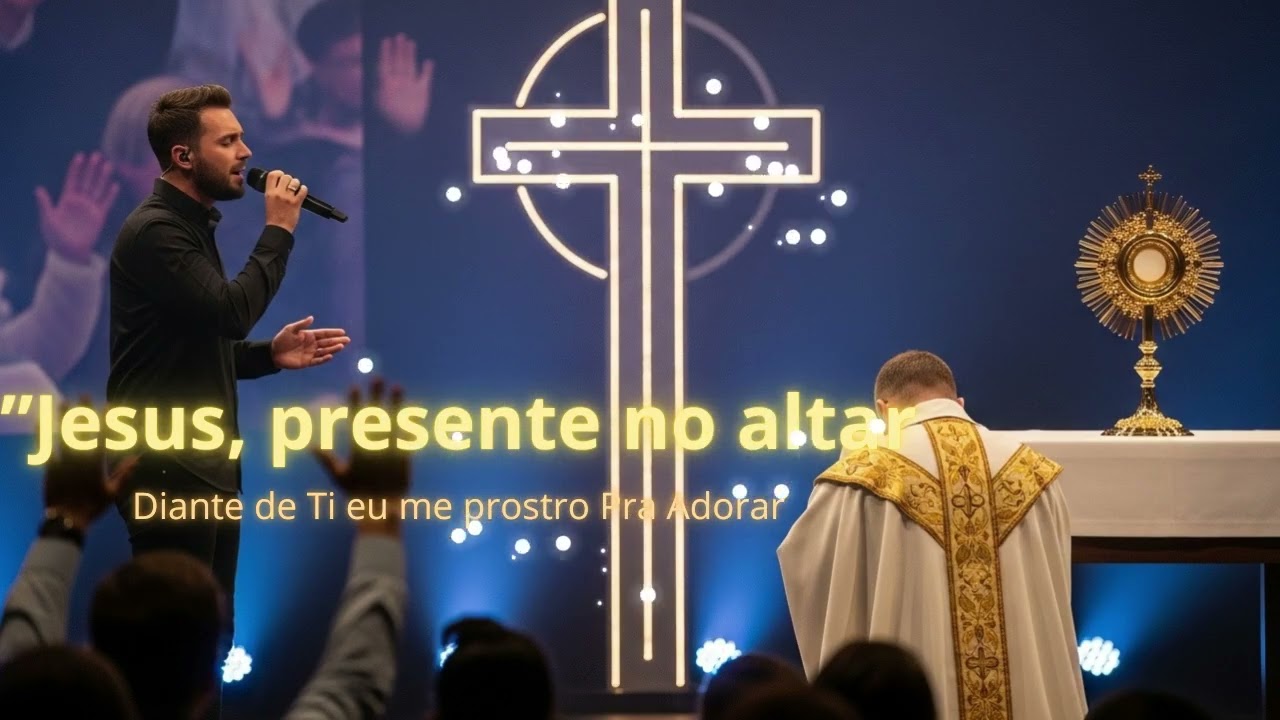 ”Jesus, presente no altar [ Diante de Ti eu me prostro Pra Adorar!]🙏canção Pra adoração 🙏
