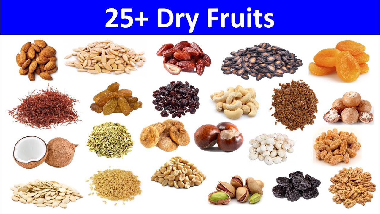 Dry Fruits Name in Hindi and English | Name of Dry Fruits with Picture | ड्राई फ्रूट के नाम