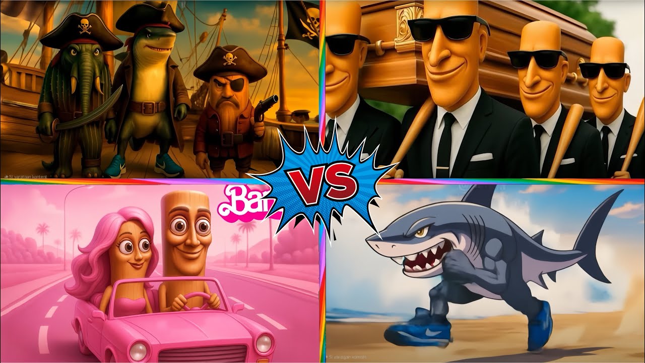 BRAINROT ANIME 🆚 BRAINROT BARBIE 🆚 BRAINROT PIRATES 🆚 TUNG TUNG SAHUR  - Tiles Hop EDM Rush!