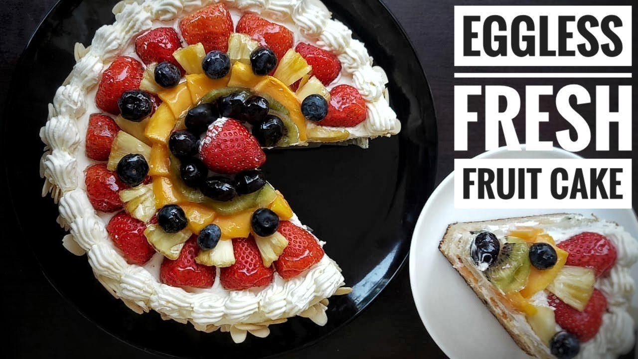 Fresh Fruit Cake | No oven no egg Fresh fruit Cake | Pastry shop style Fruit cake | Foodiepod