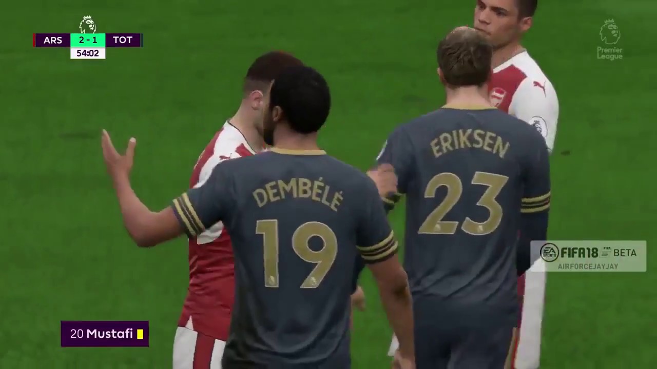 FIFA 18 Gameplay - Arsenal vs Tottenham (Full Match)