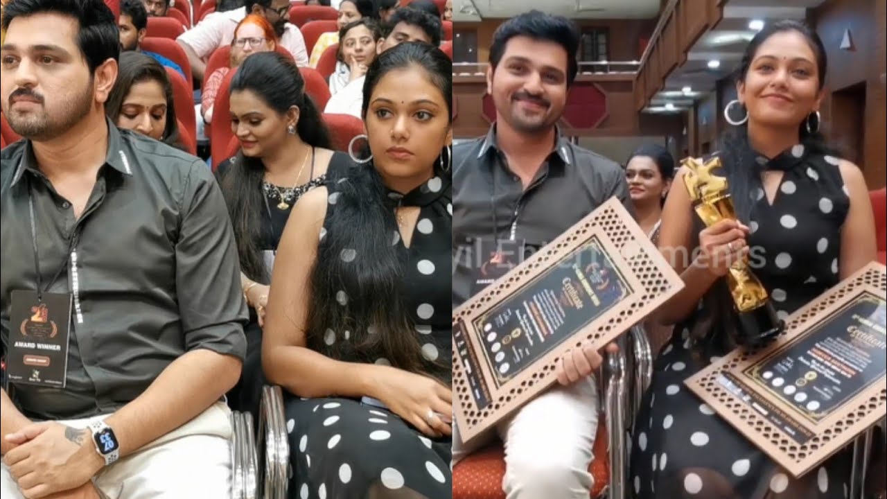 റെബേക്കയും, നിധിനും മികച്ച നടി നടൻ പുരസ്ക്കാരം വാങ്ങിക്കാൻ കൊച്ചിയിൽ വന്നപ്പോൾ | Kaliveedu Serial