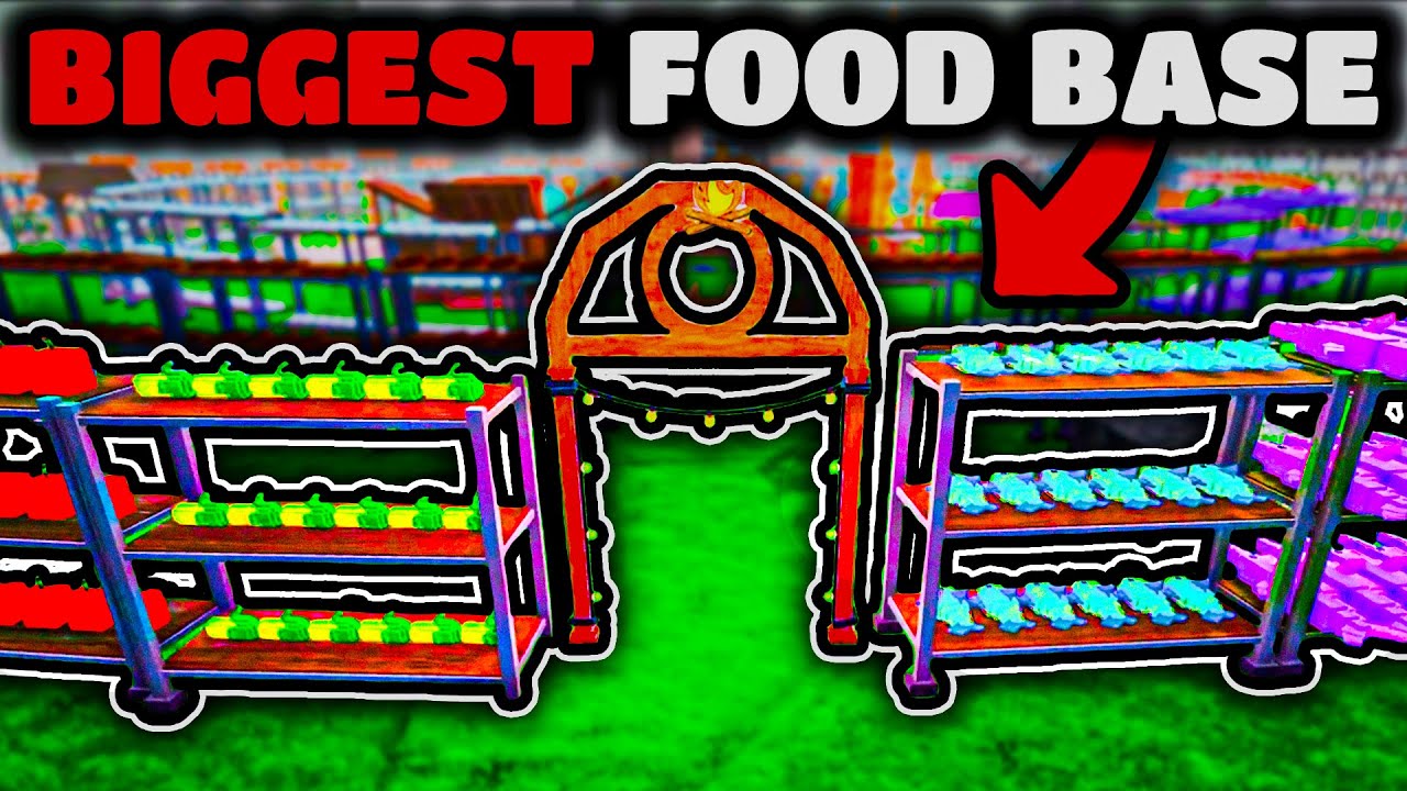 I Built the BIGGEST FOOD BASE in 99 Nights in the Forest!