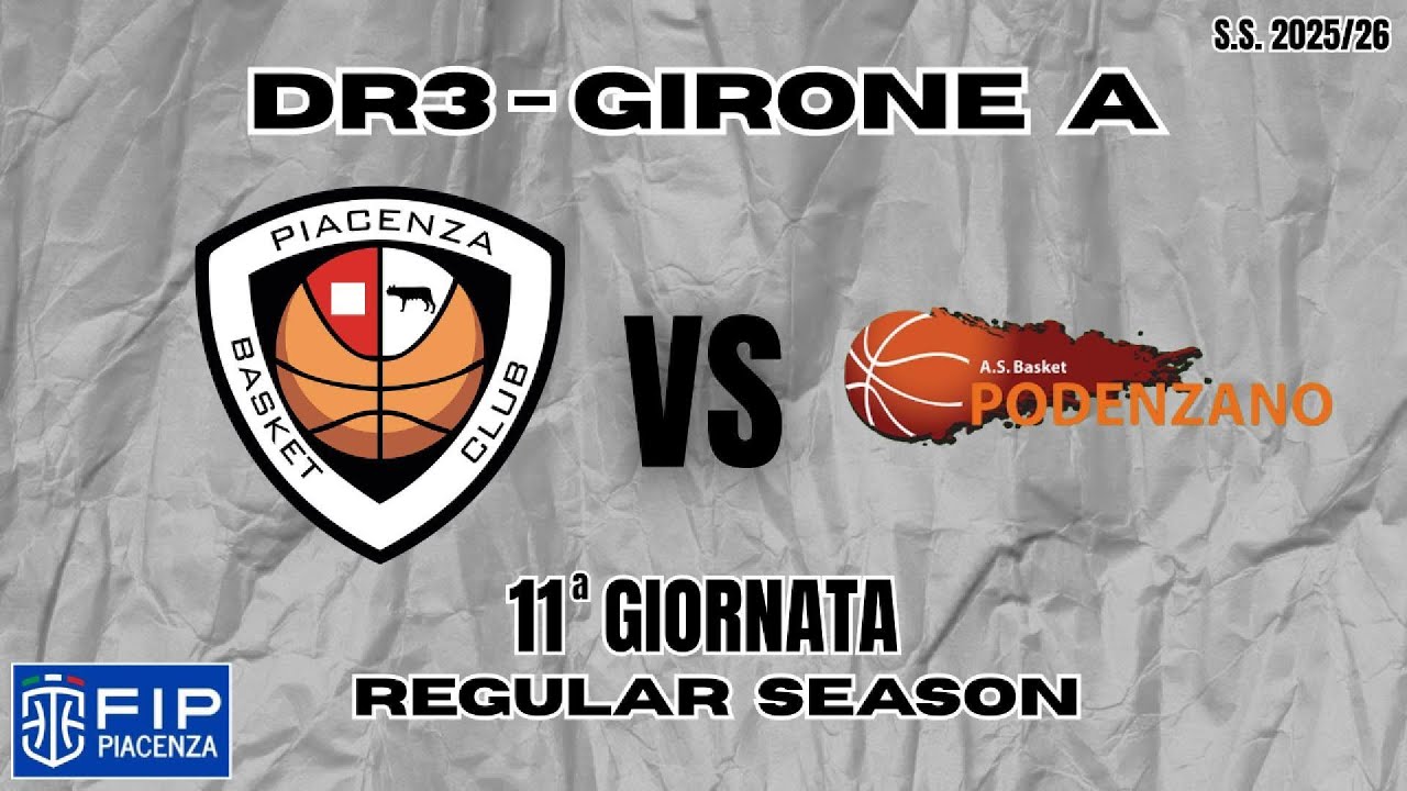 DR3 | Bakery Piacenza Club Red vs Basket Podenzano | Full Highlights (30/01/2026)