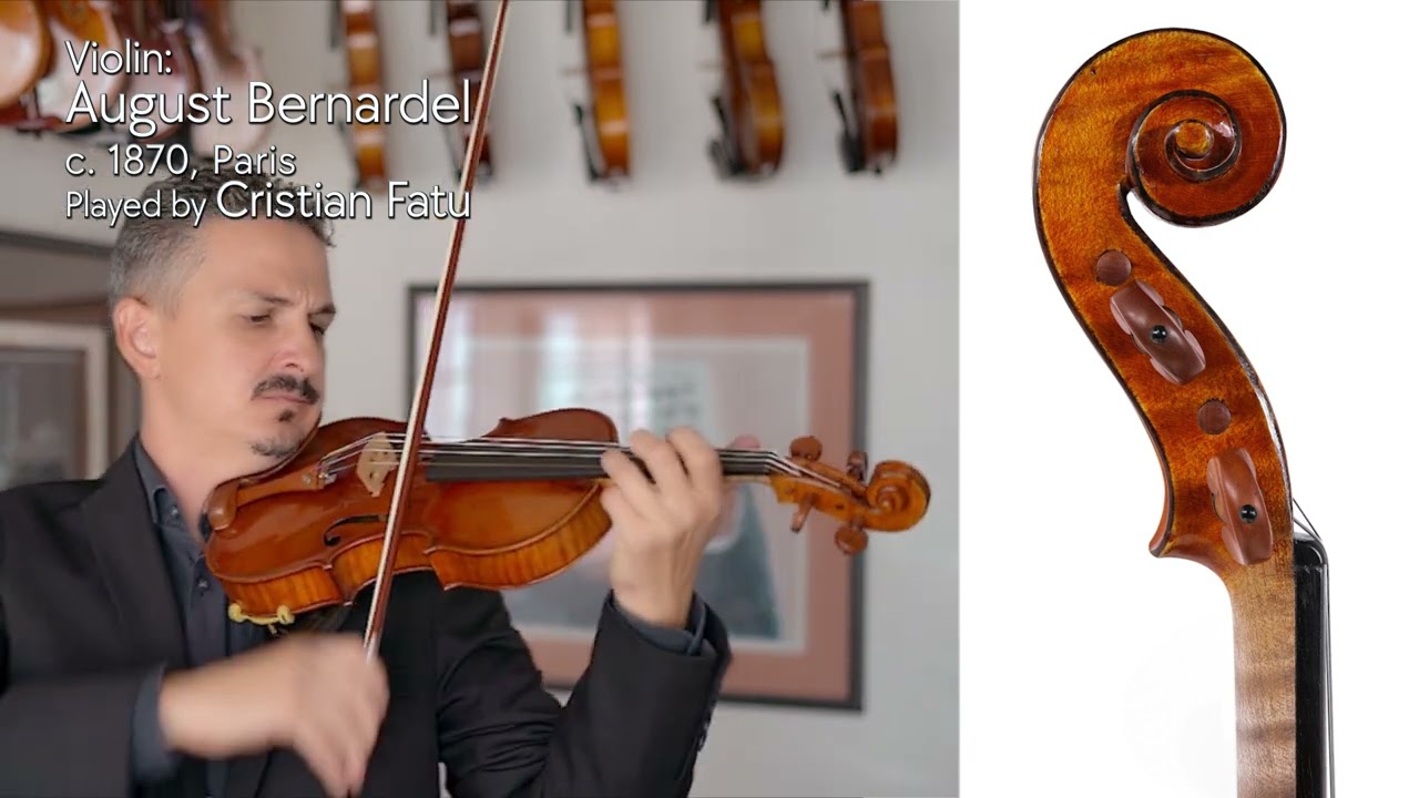 (sold) August Bernardel composite violin, circa 1870, Paris / Cristian Fatu / Metzler Violin Shop