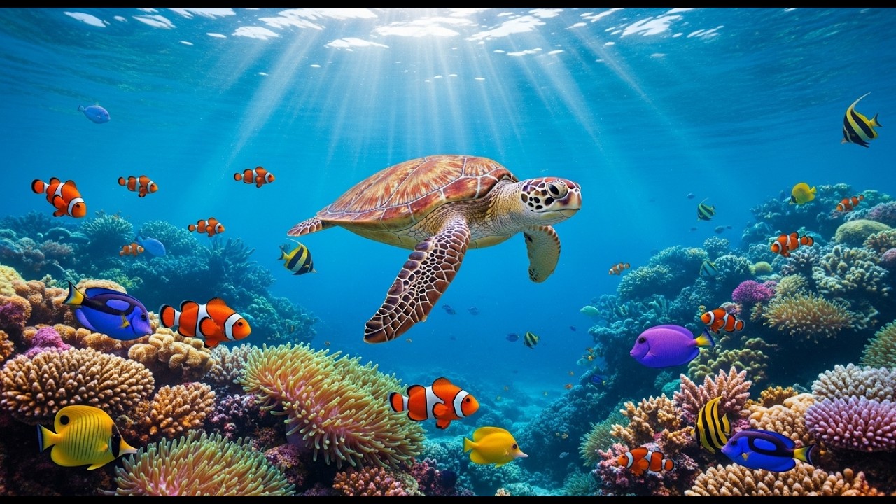 Ocean Wildlife 4K 🌊| Stunning Marine Life and Coral Reef Fish for Restful Sleep #4KVideo #Sleep