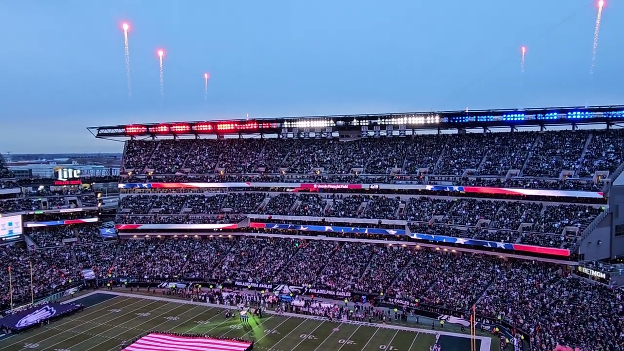 Star Spangled Banner & Flyover at Eagles - Steelers Game at Lincoln Financial Field Phila 12-15-24