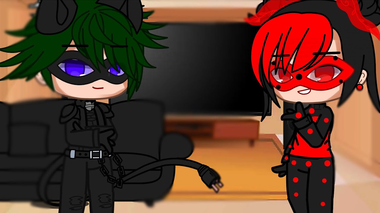 Shadybug and Clawnoir react to Ladybug and Catnoir || Gacha reaction video