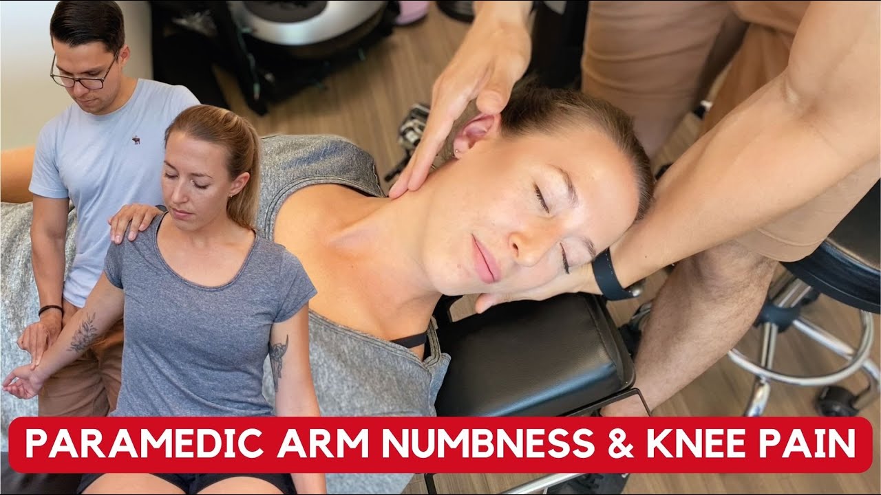 Paramedic Arm Numbness & Knee Pain - Sports Massage & Cracks || Chiropractic Treatment by Dr. Adam