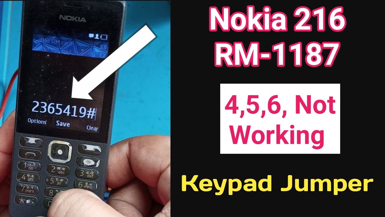 nokia 216 - rm1187 /4,5,6 bottom not working