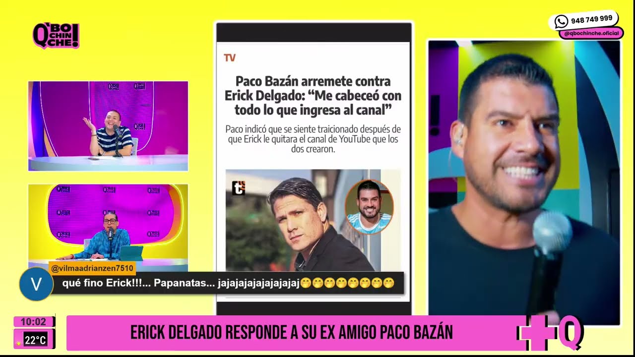 ERICK DELGADO CONFRONTA A PACO BAZÁN | Q' BOCHINCHE! | +QTV