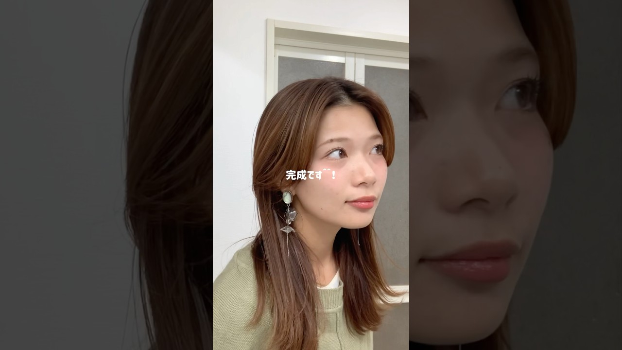 長い前髪の巻き方👌乾かし方も大事‼️また動画載せます☺️#前髪#巻き方#立ち上げ前髪#かきあげ前髪