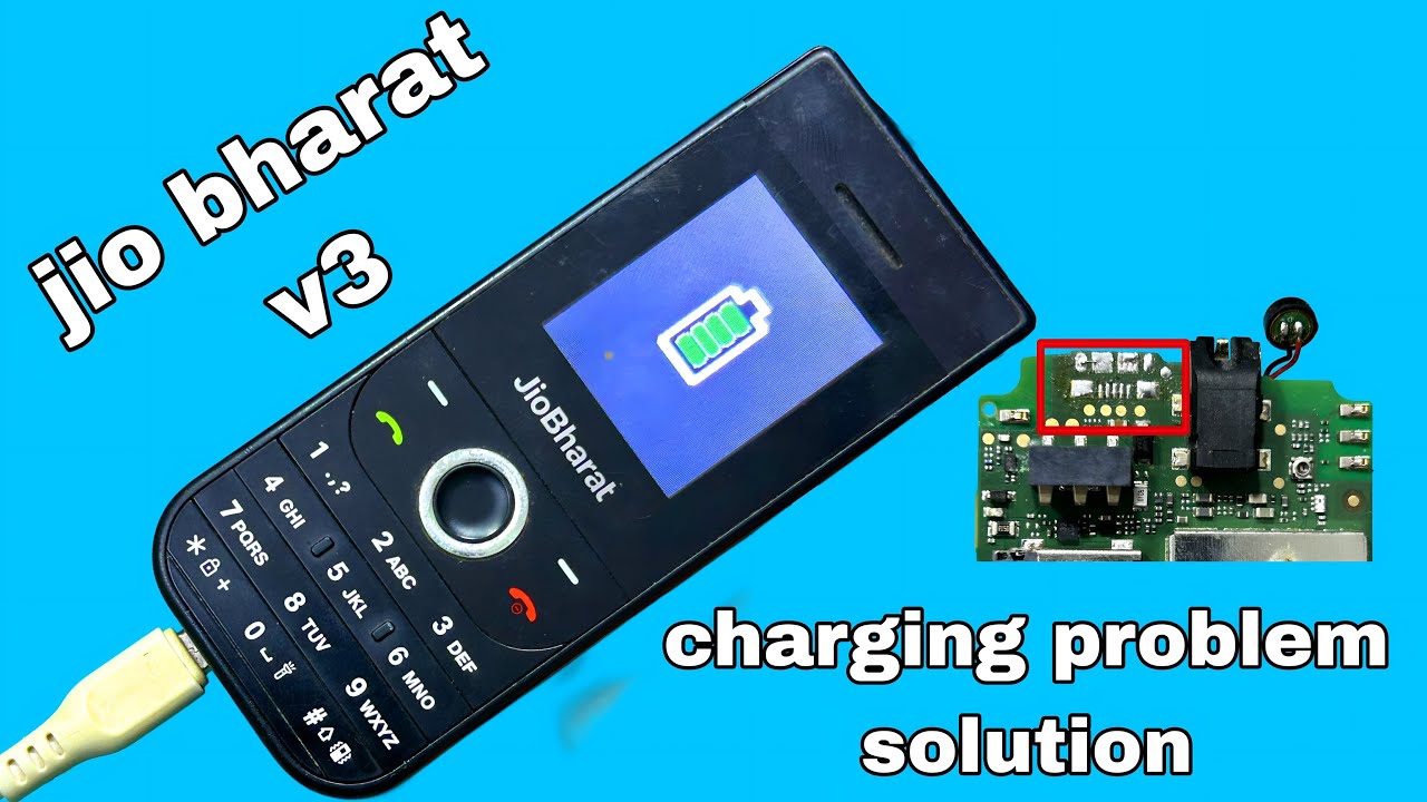 Jio bharat v3 charging problem / jio bharat v3 charging not show / jio bharat v3 charging jumper 