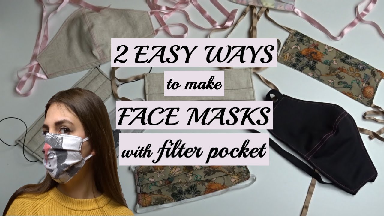 How to make face mask with filter pocket | 2Easy tutorials SUB ITA