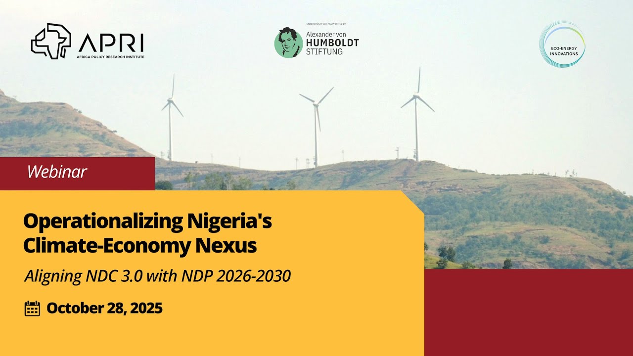 Operationalizing Nigeria’s Climate-Economy Nexus: Aligning NDC 3.0 with NDP 2026–2030