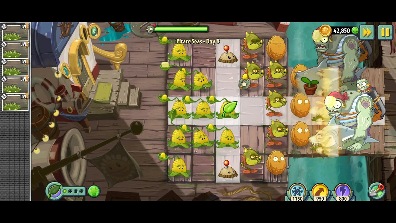 PLANTS VS ZOMBIES 2 - SESION PIRATE SEAS - GAMEPLAY PART 3 [TV GAME HD4K]