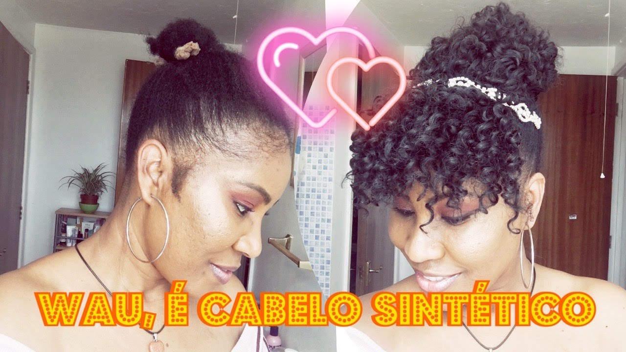 COMO FAZER PENTEADO COM AFRO PUFF SINTÉTICO/ CABELO 4C