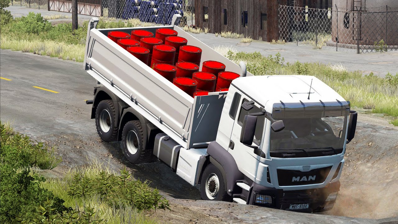 Trucks vs Potholes – BeamNG.Drive