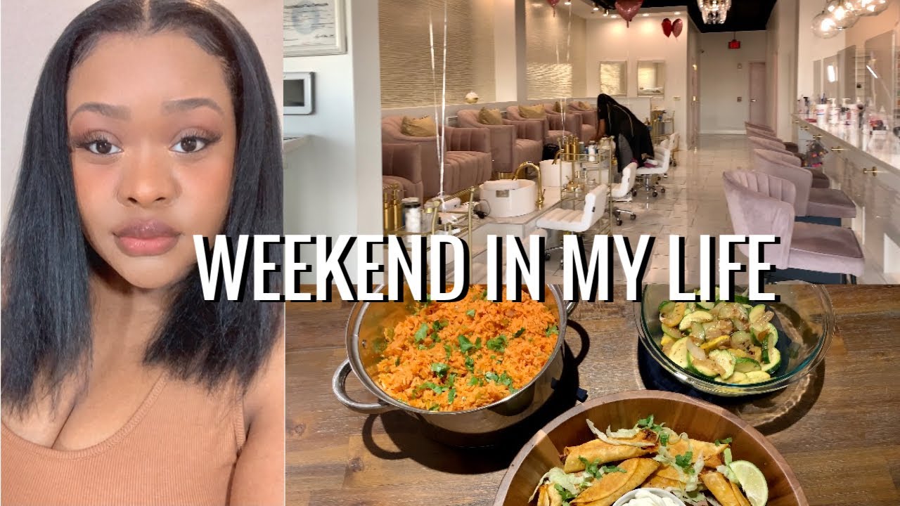 Ep. 38: Weekend In Atlanta | Pink Martini Nail Bar, New Hair, Taquitos & Mexican Rice, Grocery Haul
