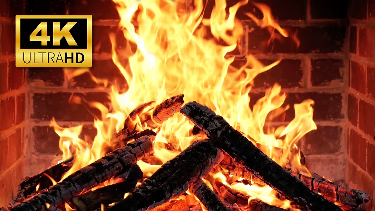 🔥 Cozy Fireplace 4K (12 HOURS). Burning Logs with Crackling Fire Sounds & Fireplace Ambience for TV