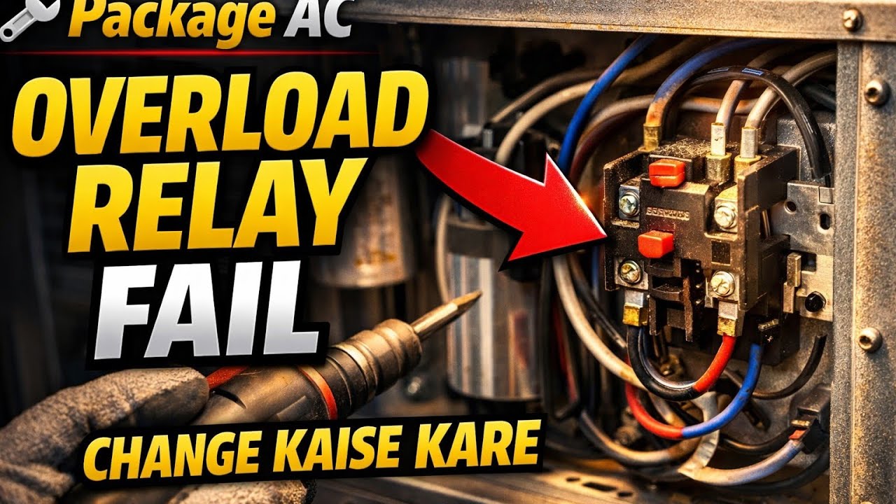 Package AC Overload Relay Kaise Change Kare  💯 Package AC Trip Problem?