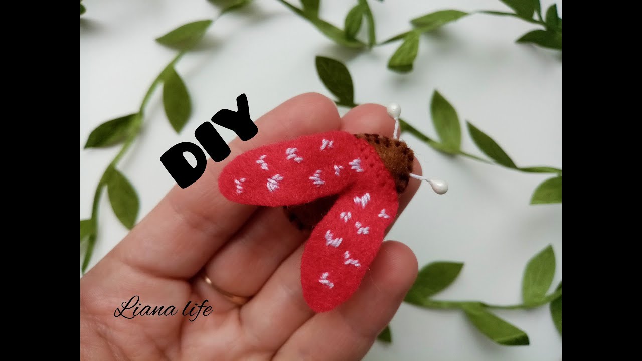 DIY|Beautiful  beetle made of felt Accessories