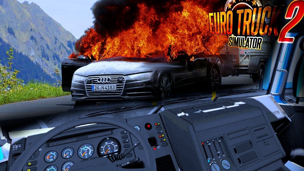 MOD MAPPA ENORME + auto incendiata! - Euro Truck Simulator 2