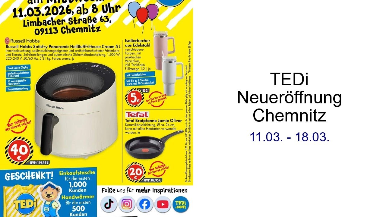 TEDi Neueröffnung Chemnitz 11.03. - 18.03.