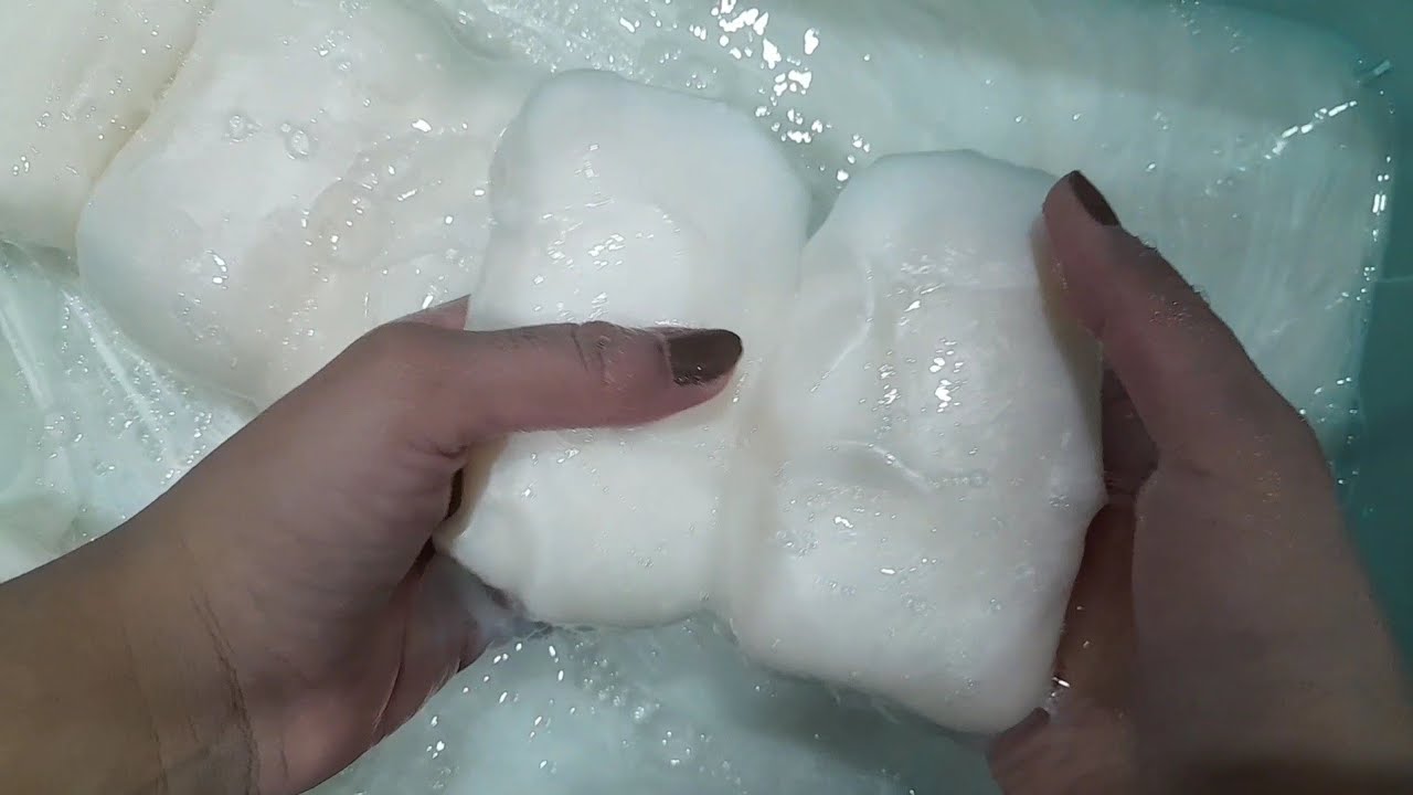 Palmolive White & Safeguard White Mushy Soaked Soap Asmr | White Soap | Super Creamy Soap #asmr 🧼🤍🧽🤍