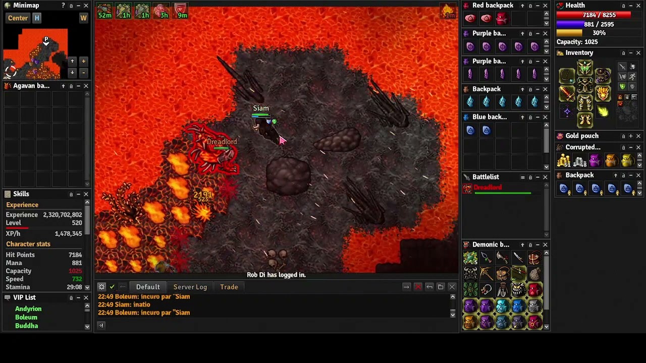 Dreadlord (Pits of Hell) - Medivia - Destiny