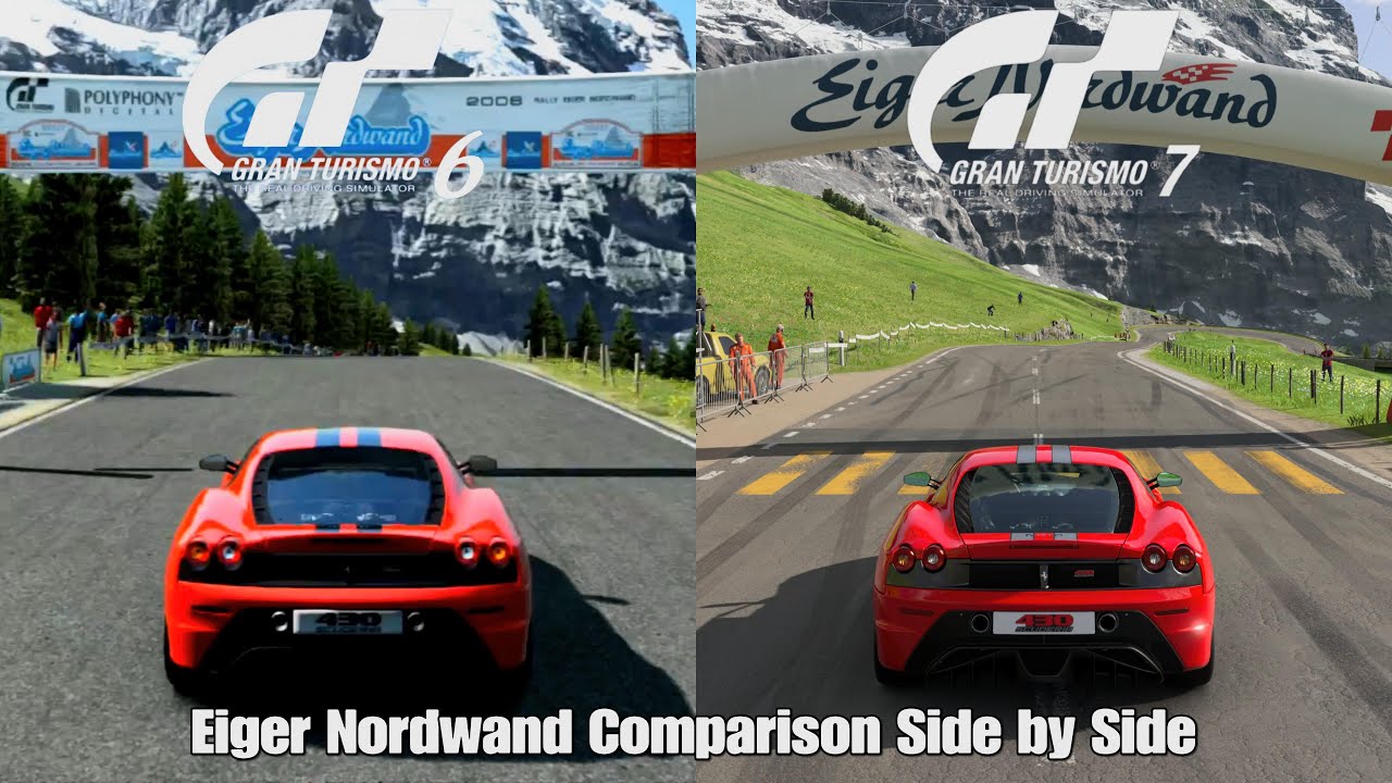 Gran Turismo 6 Vs Gran Turismo 7 - Comparison Eiger Nordwand Graphics & Gameplay [4K]