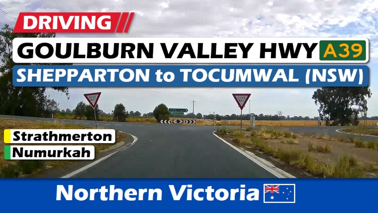Driving Shepparton to Tocumwal (NSW) | Goulburn Valley Highway | Victoria, Australia