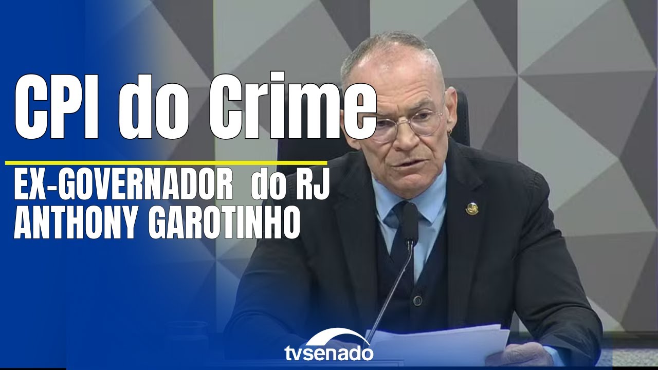 Garotinho na CPI do Crime Organizado: revela&ccedil;&otilde;es ao vivo sobre o submundo do Rio!