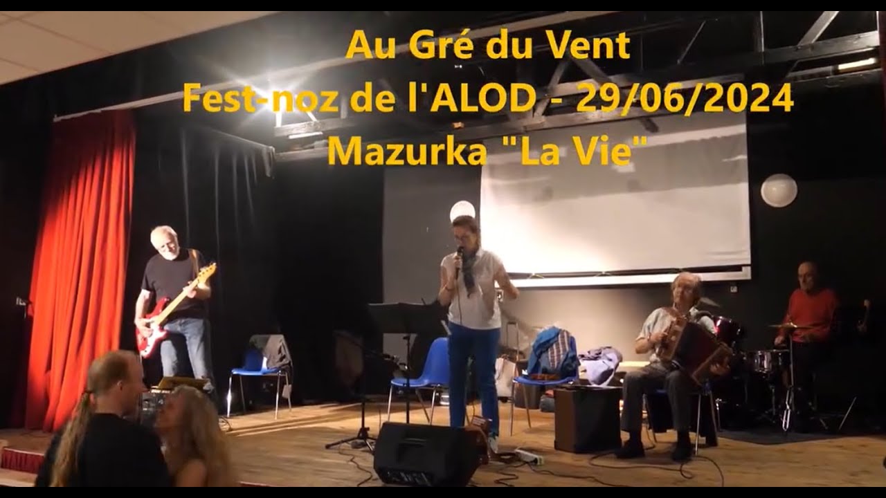 Mazurka au fest-noz du 29.06.24 à Rezé (Loire Atlantique) avec mon groupe Au Gré du Vent