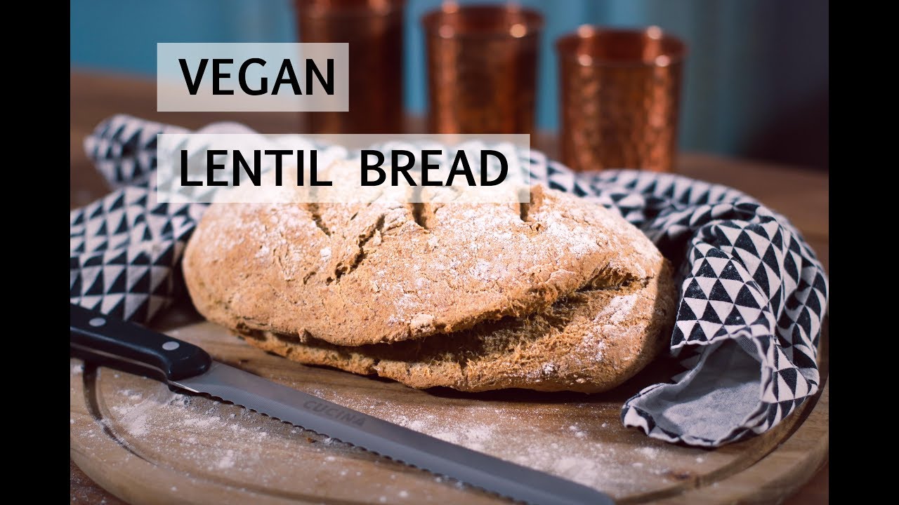 VEGAN LENTIL BREAD LOAF | Gluten-free High Protein Vegan Bread