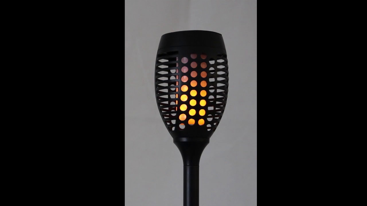 LED Solar-Fackel mit Erdspie&szlig;, Gartenfackel