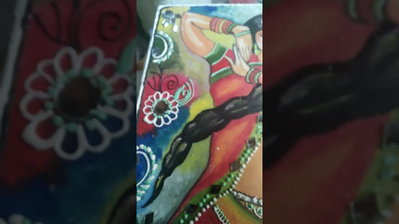 lippan art😍 girl panting 👩&zwj;🎨#viral #drawing #youtub #sketch #trending #art #artwork  #shorts