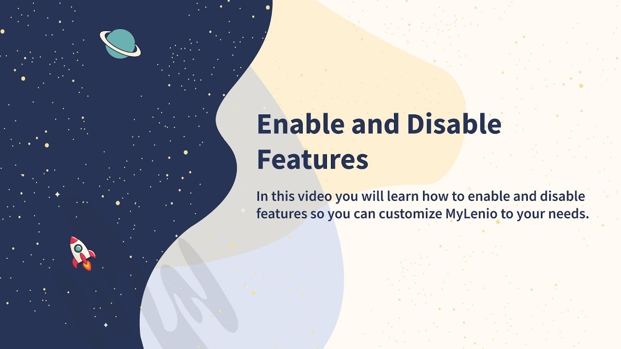 MyLenio - Enable and Disable Features
