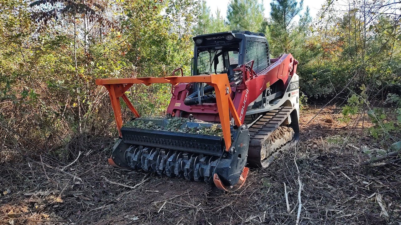Mulching Survey Trails On The 90 Acre Site