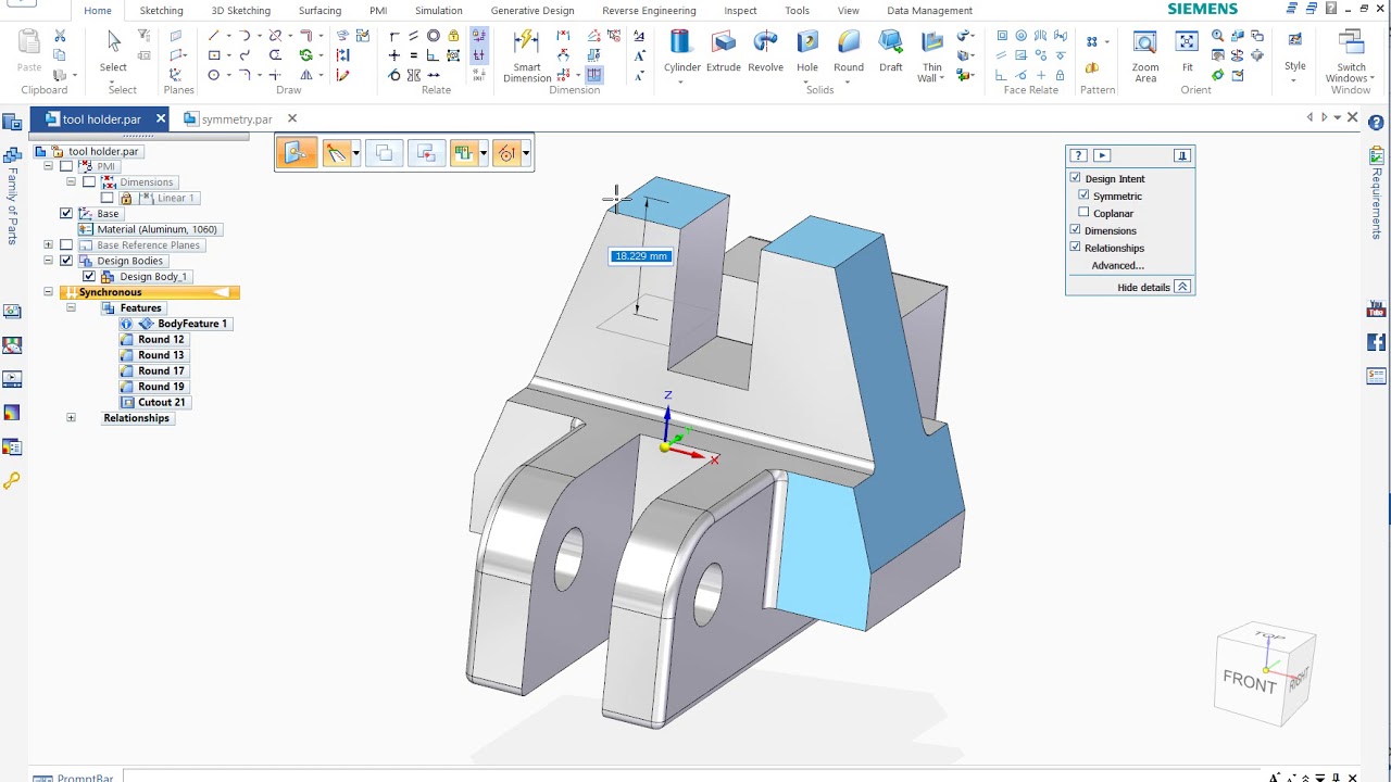21 SolidEdge 2019 Fundamentals Design Intent
