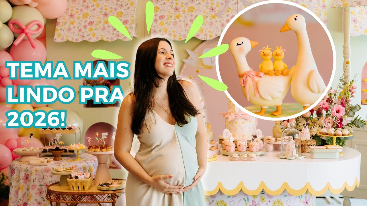 VOCÊS VIRAM O QUE EU FIZ NESSE PAINEL? | Festa 1 ano com gansos e patinhos | Mania de Fita