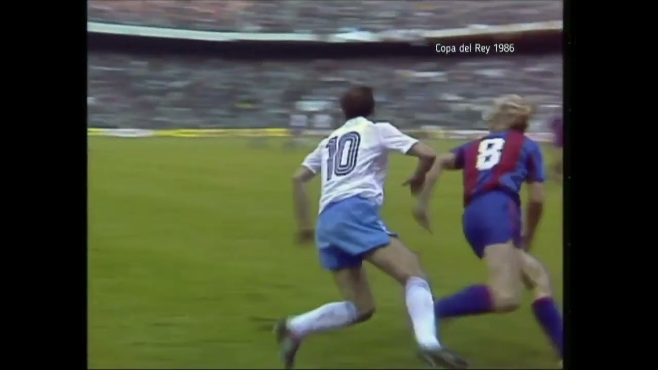 Bernd Schuster nice skill / Zaragoza vs Barcelona - Final Copa del Rey 1985-1986